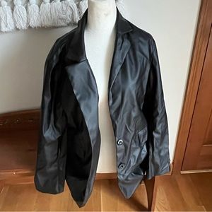 NWT black faux leather jacket